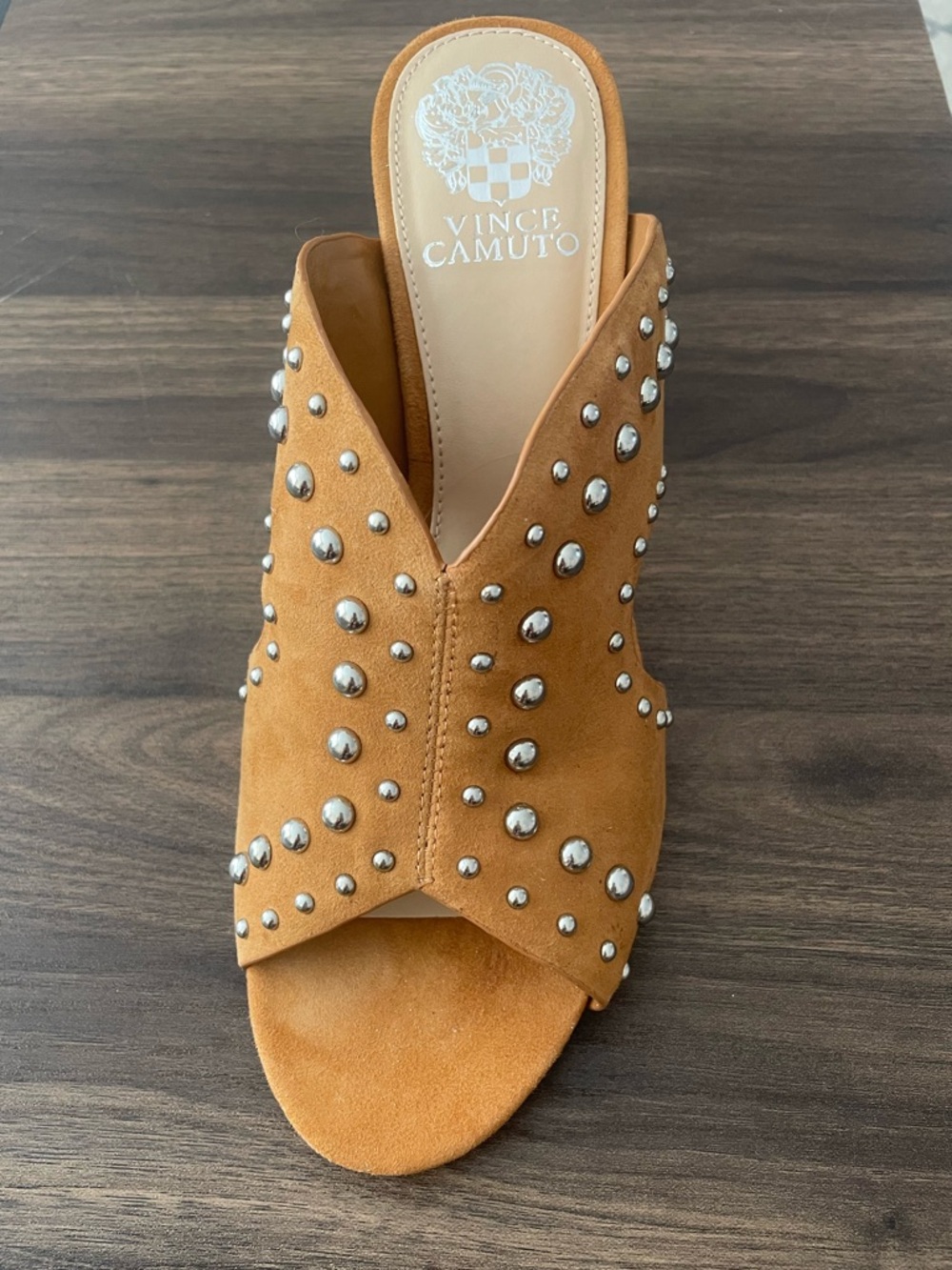 Suede open toe heels - Picture 2 of 5